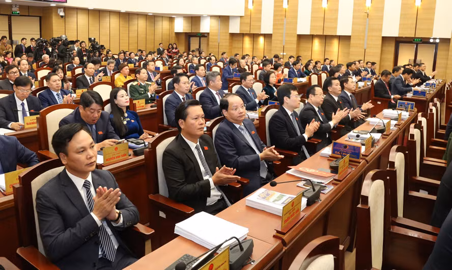 Toan canh khai mac ky hop thu X HDND thanh pho Ha Noi khoa XVI-Hinh-5