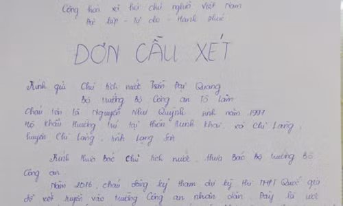 Kiem tra truong hop nu sinh 30,5 diem truot truong cong an