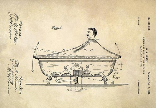 Bồn tắm tự động bắn tóe nước gột rửa cơ thể cho người sử dụng.