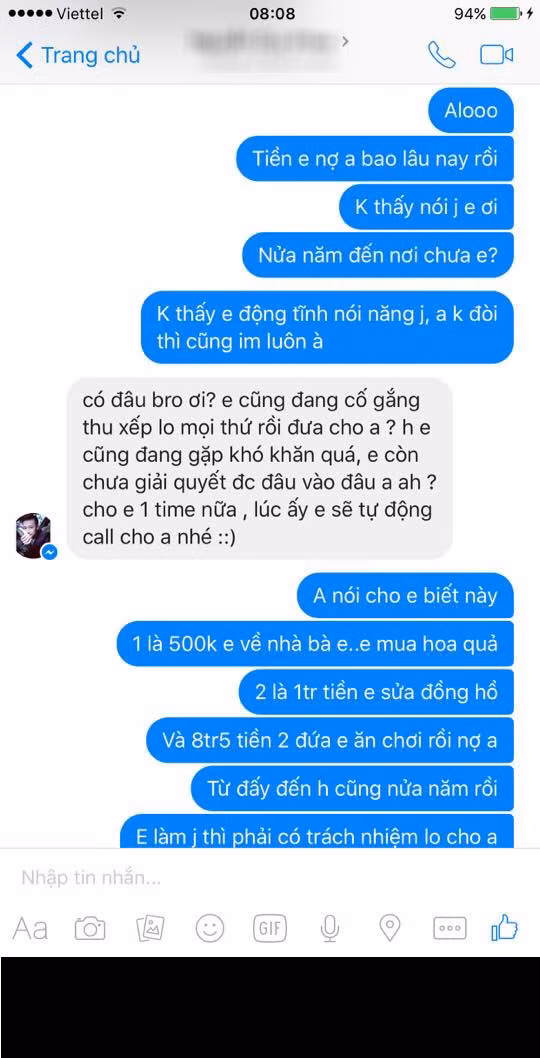 Kh còn bị "tố" không chỉ sống bám phụ nữ để ăn chơi riêng ở Hà Nội mà cả ở Hải Phòng, Sài Gòn, Đà Nẵng… đi đến đâu Kh cũng có chiêu sử dụng “quan hệ” để tiêu tiền chùa. Anh P. kể trước đây biết Kh không có tiền, anh cùng bạn bè còn từng tổ chức sinh nhật cho Kh. Sống bám vào người khác quen thân, dần dần Kh xin tiền của những người trong nhóm anh P. mà không biết ngượng. Không chỉ mình anh P. mà một số người khác cũng cho Kh vay tiền nhưng cũng đành coi như mất luôn.