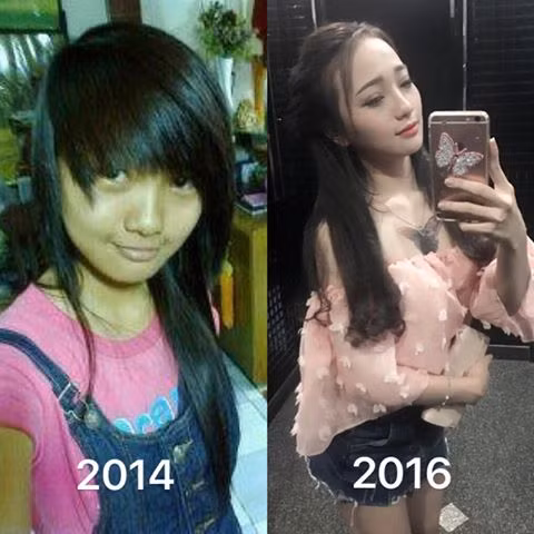 Cô bạn Lê Thị Lan tham gia phong trào khoe ảnh lột xác, cùng với bức ảnh đăng tải cô nàng khẳng định: “Không có phụ nữ xấu. Chỉ có người phụ nữ chưa biết gồng lên”.