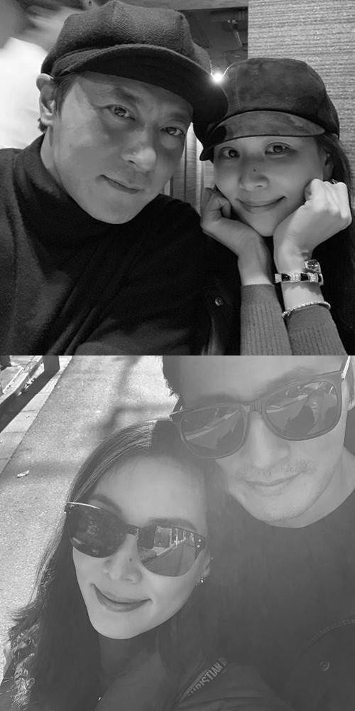 Go So Young khoe ảnh chúc mừng năm mới cùng ông xã Jang Dong Gun trên trang cá nhân.