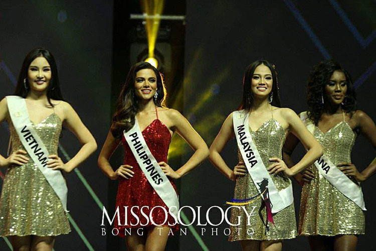 Sau top 20, Ngân Anh tiếp tục lọt top 6. Khác với 5 thí sinh còn lại, Ngân Anh được gọi tên vì cô là thí sinh giành chiến thắng giải bình chọn trên trang web của cuộc thi. Ảnh: Missosology