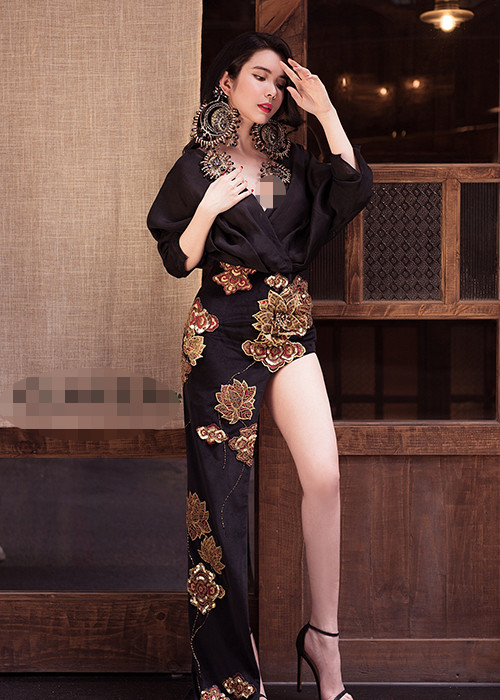 Huỳnh Vy gần như sở hữu những số đo chuẩn của một người đẹp.