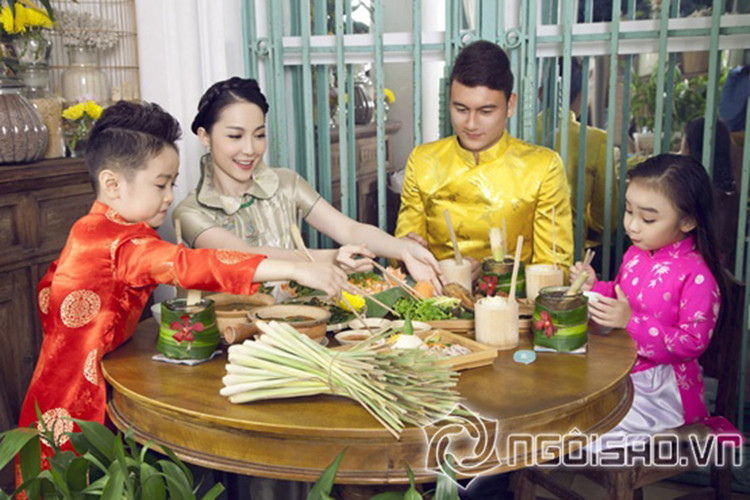 Đặng Văn Lâm từng tham gia bộ ảnh cùng Linh Nga nhân ngày gia đình Việt Nam năm 2014. Ảnh: Ngôi sao