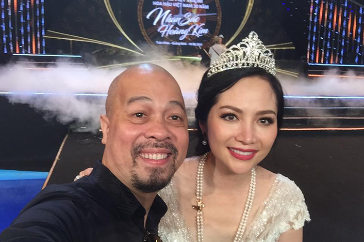 Năm 2018, Thiên Nga trở về Việt Nam nhân dịp kỷ niệm 30 năm cuộc thi Hoa hậu Việt Nam. Ảnh: FBNV