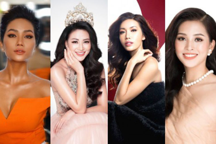 Trong danh sách 112 ứng viên tranh ngôi vị “Hoa hậu đẹp nhất thế giới 2018” có tới 4 đại diện Việt Nam: H’hen Niê (top 5 Hoa hậu Hoàn vũ Thế giới), Phương Khánh (Hoa hậu Trái đất), Minh Tú (top 10 Hoa hậu Siêu quốc gia) và Trần Tiểu Vy (top 30 Hoa hậu Thế giới). Ảnh: Saostar