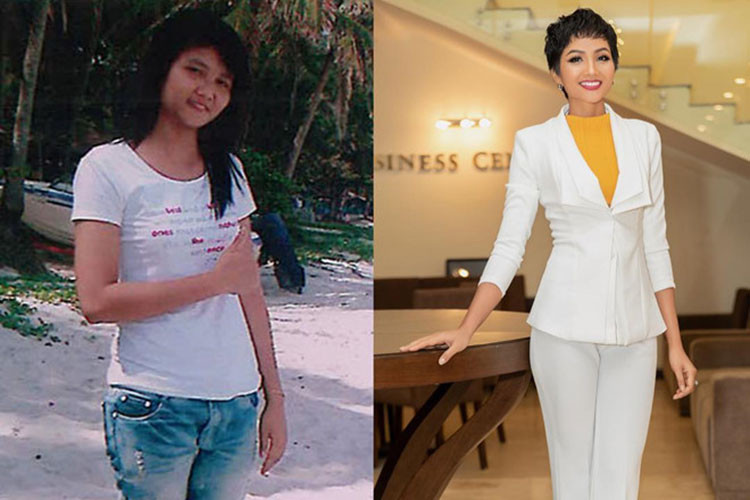 Từ cô nữ sinh khá mũm mĩm vào năm 2009, H'hen Niê giờ đã là nàng hoa hậu cá tính, quyến rũ.