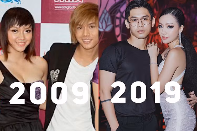 Băng Di khá mũm mĩm vào năm 2009. Đến nay, nữ ca sĩ lột xác thành công trong khi Đại Nhân ngày càng điển trai, phong độ.