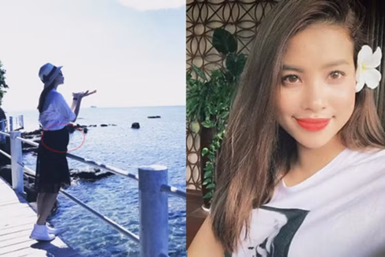 Tháng 10/2018, rộ tin đồn Phạm Hương mang bầu khi cô liên tục lộ vòng 2 lớn bất thường. Ảnh: Một thế giới