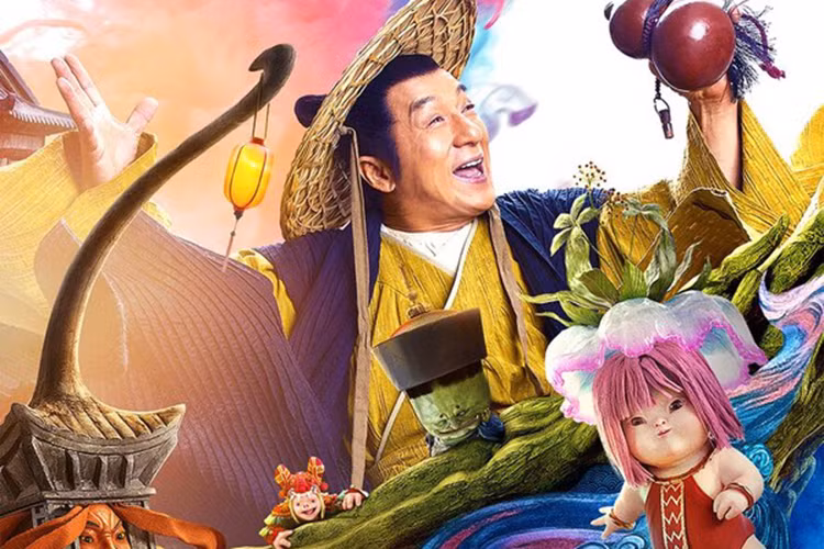 Trong “Đại chiến âm dương”, Thành Long đóng vai Bồ Tùng Linh trong cuộc chiến diệt trừ yêu quái. Ảnh: Saostar