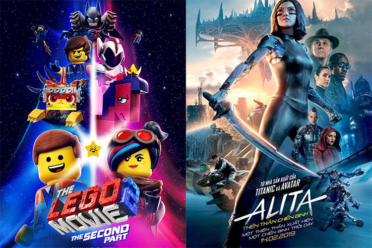 Khán giả còn có thể lựa chọn nhiều bộ phim ngoại khác như "The Lego Movie 2: The Second Part", "Alita: Thiên thần chiến binh". Ảnh: CGV