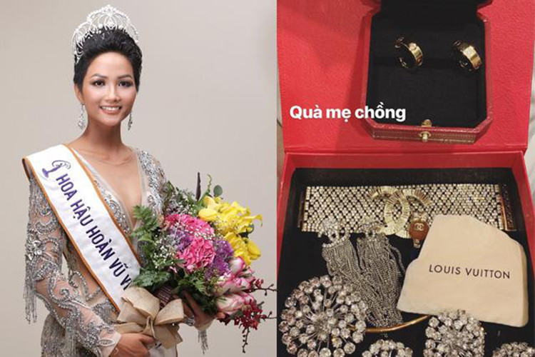 Cuộc sống của H'hen Niê có nhiều thay đổi nhưng cô vẫn không có thói quen xài hàng hiệu. Khi đi thi, cô sử dụng đồ được hỗ trợ hay mượn đồ các đồng nghiệp. Ảnh: Vietnamnet