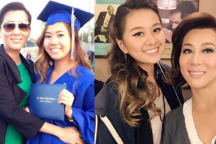 Cả hai cô con gái của nữ MC hải ngoại đều xinh đẹp, ngoan ngoãn và giỏi giang. Ảnh: FBNV