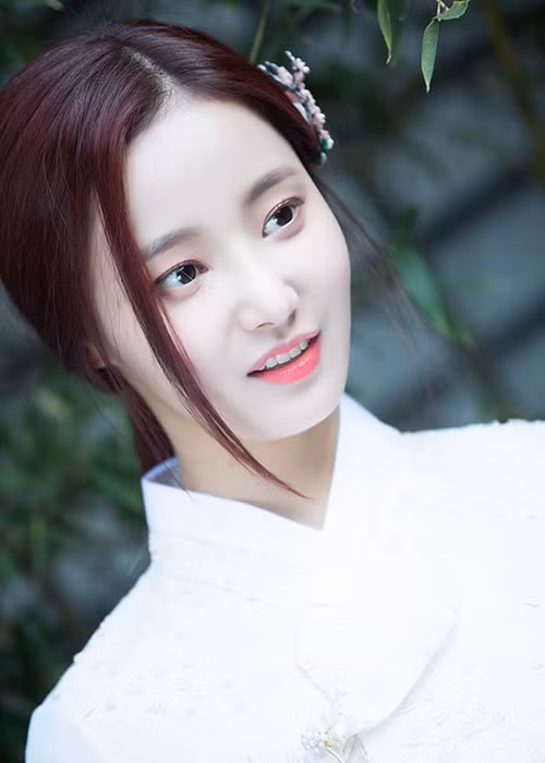 Diện hanbok đón Tết, nữ ca sĩ Yeonwoo cũng đẹp đến mê hồn. Ảnh: Naver