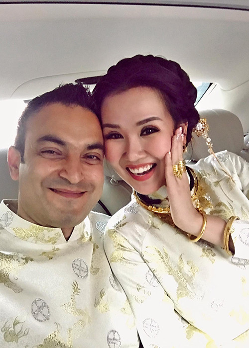 Ông xã của Võ Hạ Trâm được fan khen ngợi trông như tài tử điện ảnh. Ảnh: FBNV