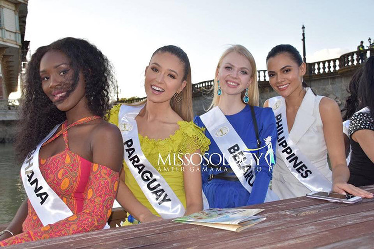 Gabriela tự tin đọ sắc cùng 2 đối thủ mạnh: đại diện Belarus và Philippines.