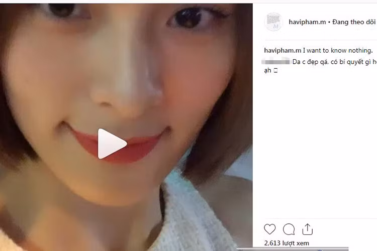 Giữa thông tin tình cũ đi hỏi vợ, Hạ Vi viết trên trang cá nhân dòng tâm sự đầy ẩn ý: "I want to know nothing" (Tạm dịch: Tôi muốn tôi không biết gì hết).