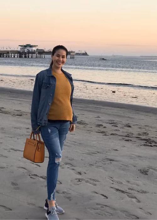 Đây là lần thứ hai Thân Thúy Hà mang thai, nữ diễn viên sẽ đón một bé gái.