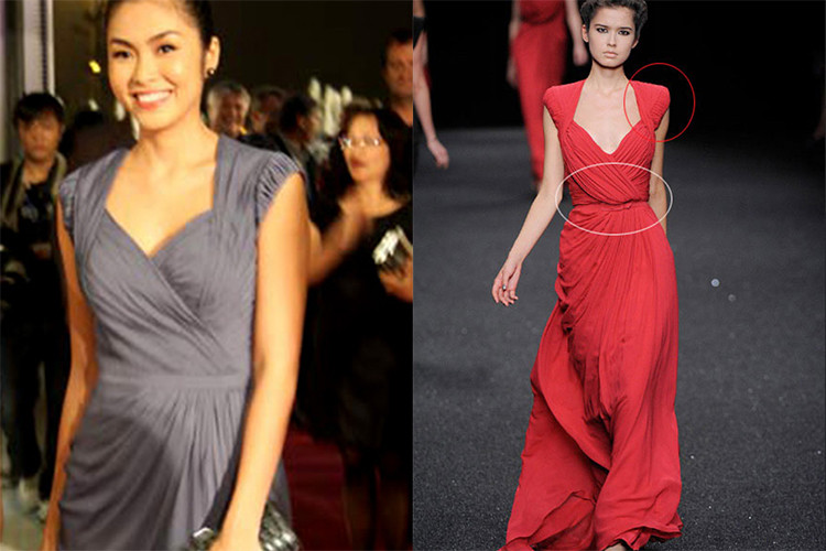 Năm 2010, Hà Tăng đau đầu vì nghi vấn váy nhái. Ảnh: Khám phá