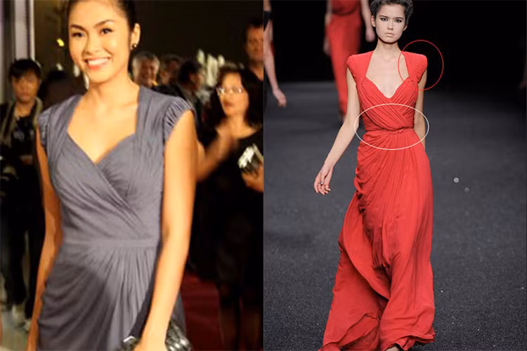 Năm 2010, Hà Tăng đau đầu vì nghi vấn váy nhái. Ảnh: Khám phá