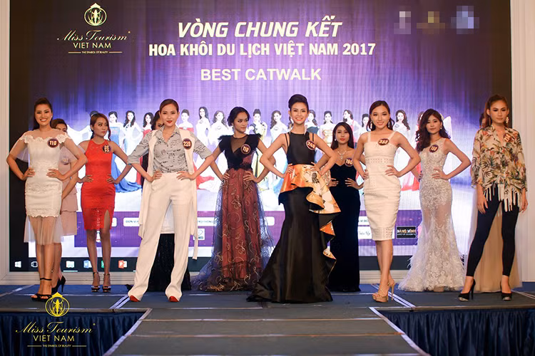 Tại cuộc thi, Ngân Anh cạnh tranh với 2 người đẹp được đánh giá cao Nguyễn Thị Thành và Đỗ Trần Khánh Ngân. Ảnh: Fanpage