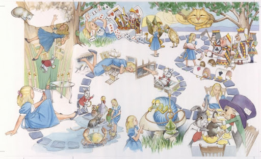 Khi xuất bản, nhà văn đã rất đau đầu đặt tên cho cuốn sách. Tiêu đề ban đầu của câu chuyện là cuộc phiêu lưu của Alice dưới mặt đất, Alice giữa thế giới yêu tinh sau này mới là Alice ở Xứ sở thần tiên.