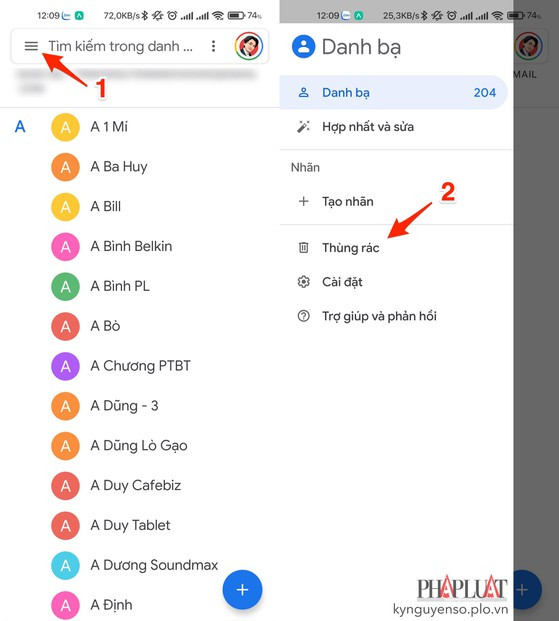 Cach khoi phuc cac so dien thoai da xoa tren Android