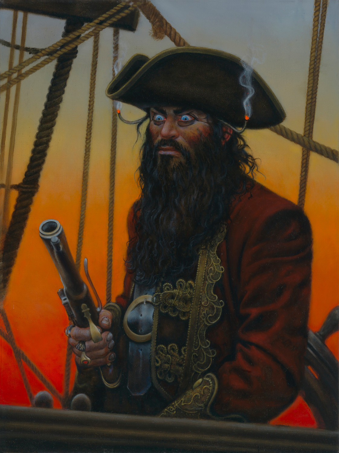 Đại úy Robert Maynard chỉ huy chiến dịch tiêu diệt Râu đen. Sau những cuộc chiến cam go, gã hải tặc khét tiếng bị giết chết với 5 vết thương do súng hỏa mai và hơn 20 vết thương do kiếm.