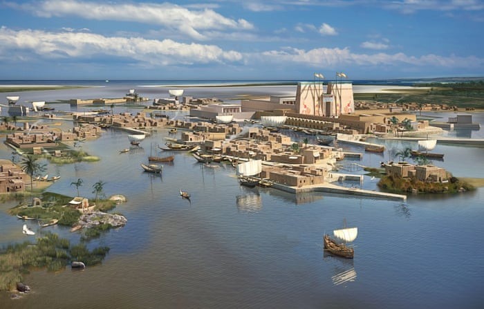 Phát hiện mới đây cho thấy sự hiện diện của các thương nhân Hy Lạp cổ đại ở thành phố cổ Heracleion. Họ định cư tại nơi này từ cuối triều đại Pharaonic.