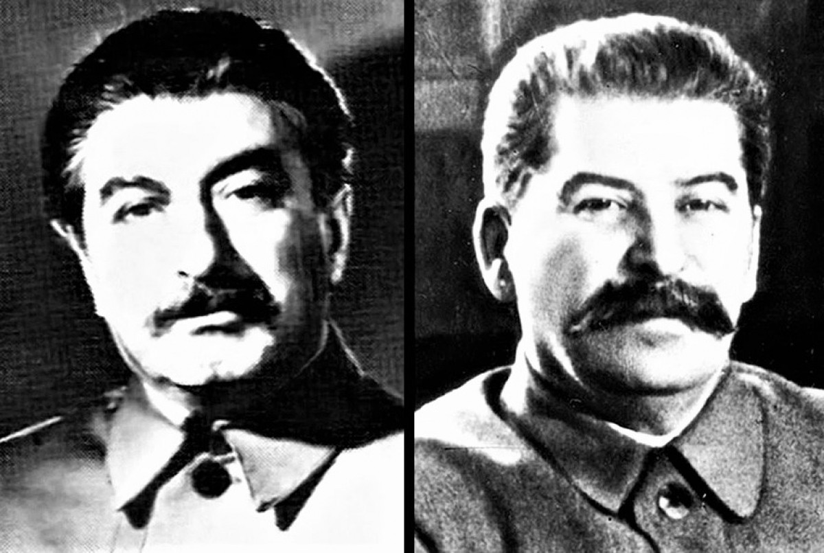 Trong số những "bản sao" của nhà lãnh đạo Stalin (phải ảnh), Feliks Dadaev (trái ảnh) được xem là trường hợp nổi tiếng nhất. Sinh năm 1920 tại làng Dagestani, cao nguyên Kazi-Kumukh, Dadaev đam mê khiêu vũ. Theo đó, ông cùng gia đình chuyển đến Ukraina sinh sống và tham gia Đoàn văn công Quốc gia.