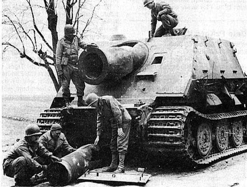 Sturmtiger sử dụng loại đạn có thể bắn ra có chiều dài 1,5m, nặng 125 kg, tầm bắn 565m và có thể phá hủy những loại boong ke, lô cốt kiên cố.