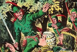 Theo các giai thoại, siêu trộm Robin Hood sống ở Anh thời Trung cổ. Người này được mô tả là một nam giới lực lưỡng, to khỏe, giỏi dùng cung tên và kiếm.