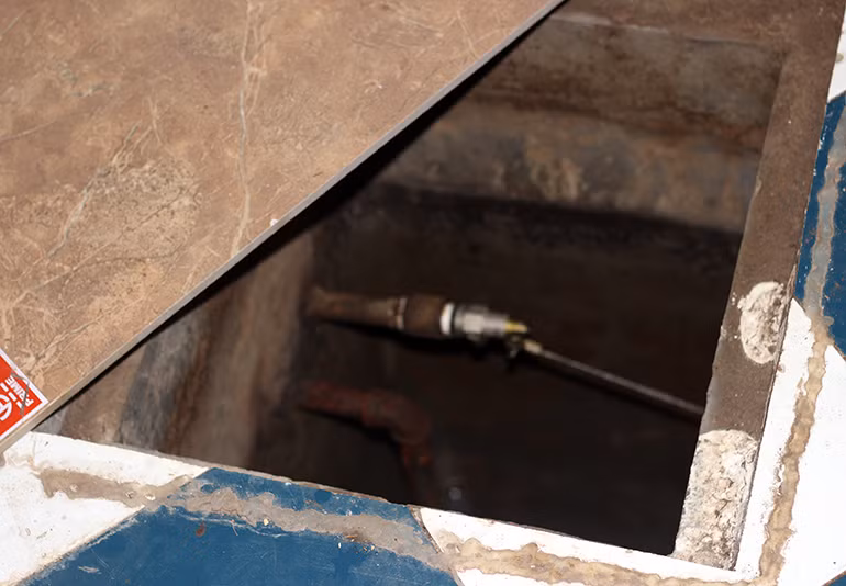 Ghi nhận thực tế của PV Kiến Thức chiều 6/7 cho thấy, các bể nước sinh hoạt của hầu hết các hộ dân ở khu đô thị Đại Kim đều trong tình trạng cạn khô nước, hoặc nếu gia đình nào có thì mực nước chỉ ngập quá một chút ở phần đáy bể.