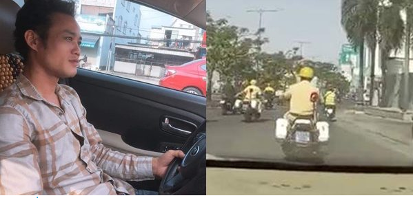 "Lúc đó đường đông,chị tôi thì la, còn em bé thì khóc thét oe oe liên tục, tôi hoảng quá luôn" - anh Thanh kể thêm, khi xe vừa qua cầu vượt Nguyễn Tri Phương (Quận 5) thì thấy hai chiến sĩ cảnh sát giao thông đứng ngay góc ngã ba nên chạy đến trình bày với CSGT và được 2 chiến sĩ dẫn đường. 