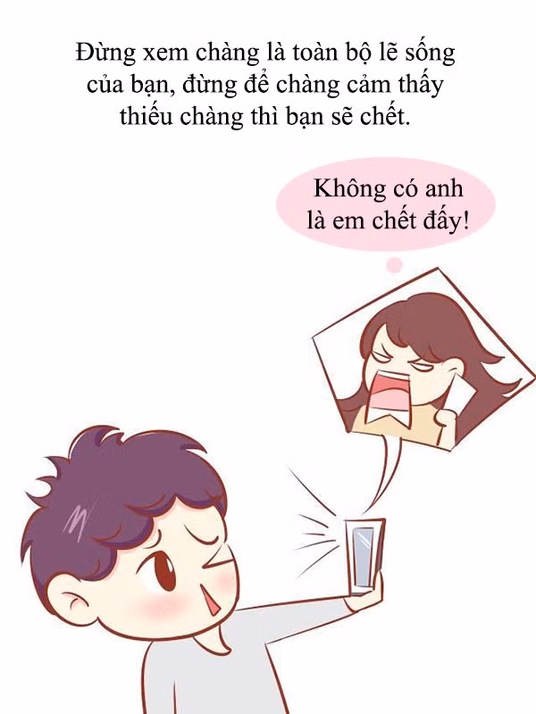 5. Không được để chàng biết là bạn yêu chàng nhiều hơn.