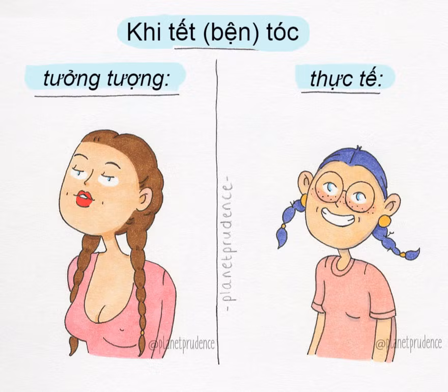 Để tránh cho tóc bị rối và không vào nếp vào ngày hanh khô, nhiều bạn nữ lựa chọn phương án tết (bện) tóc lại cho gọn gàng. Tuy nhiên, hãy cẩn thận lựa chọn kiểu tết tóc phù hợp nếu không muốn trở lại kiểu tóc "hai sừng" tuổi thơ.