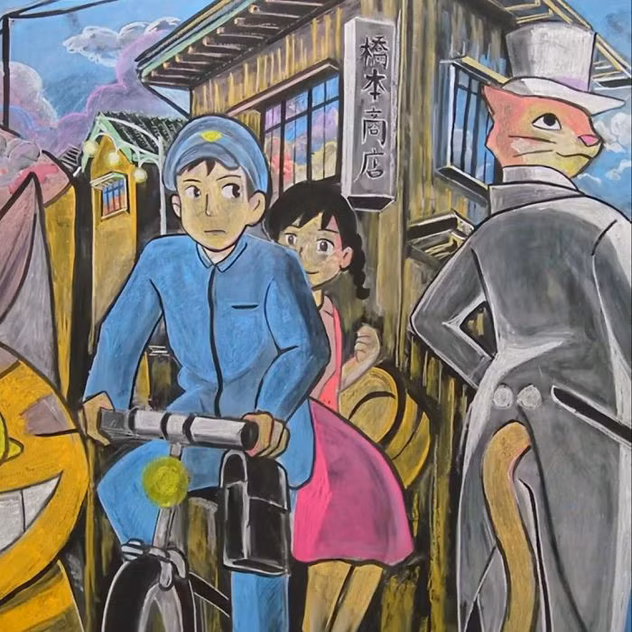 Những học sinh này thường vẽ tranh lấy cảm hứng từ các bộ phim hoạt hình nổi tiếng và được nhiều người yêu mến như Hayao Miyazaki, Alice in Wonderland hay Minions.