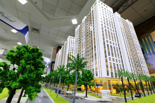 Mô hình một trong những dự án của Novaland tại triễn lãm.