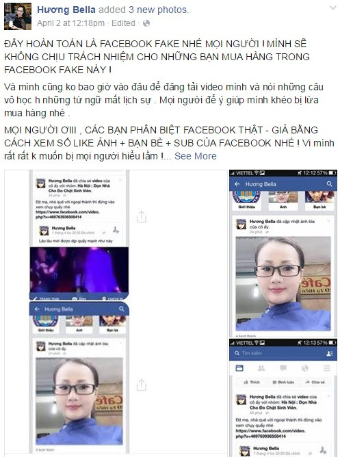 "Nổi tiếng" khá nhanh, nhưng chị Lan Hương cũng gặp phải vô vàn rắc rối từ điều này. Do chị Hương đang làm nghề marketing kiêm kinh doanh trên mạng nên từ khi tên, tuổi, hình ảnh của chị xuất hiện phổ biến, một số người đã lợi dụng để phục vụ lợi ích riêng.