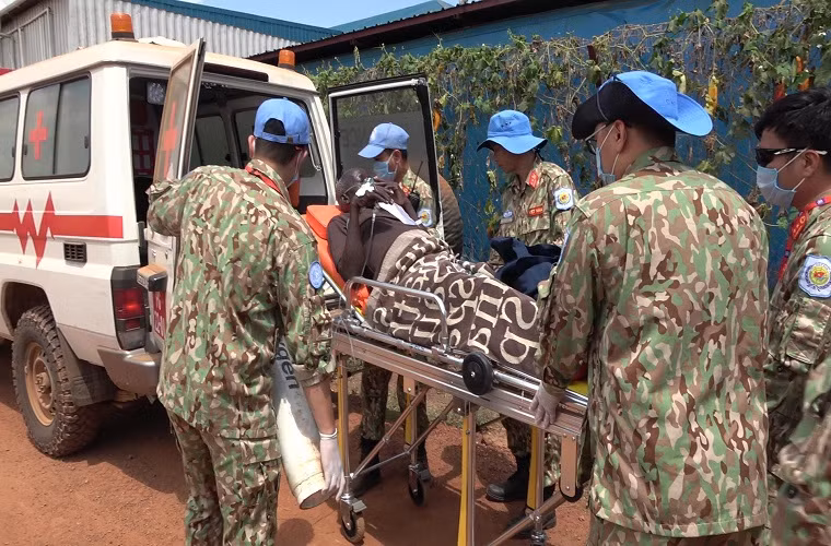 Hiện nay, Việt Nam đang tích cực chuẩn bị cho BVDC cấp 2 số 2 (BVDC 2.2) nhằm sẵn sàng triển khai tới Bentiu, sau khi BVDC 2.1 kết thúc nhiệm kỳ hoạt động một năm vào tháng 10 tới. Ảnh: Người Lao Động.