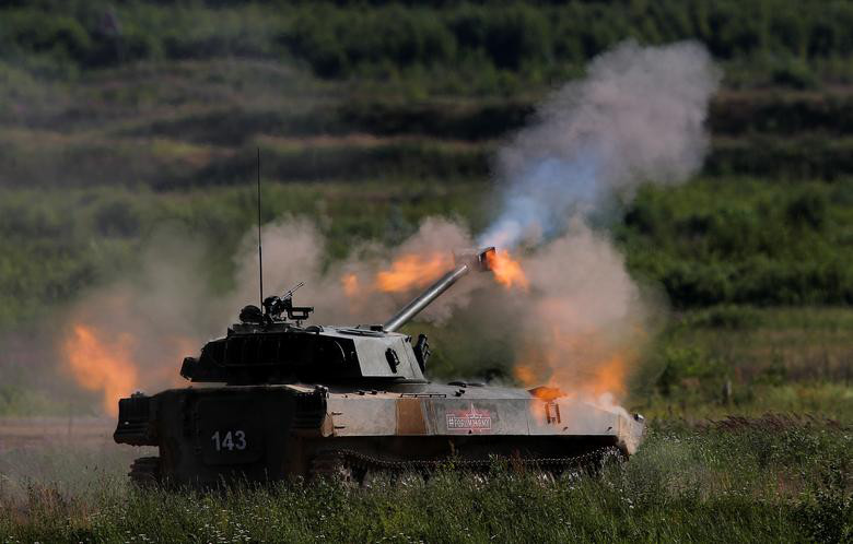 Pháo tự hành 2S34 Khosta phô diễn năng lực trên thao trường.