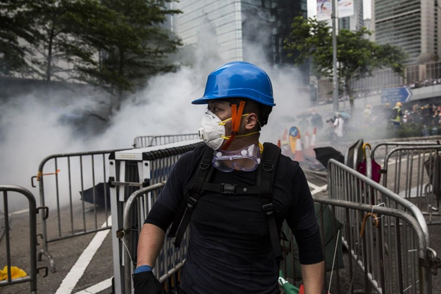 Đây là đợt biểu tình chính trị lớn nhất kể từ khi Anh trao trả lại Hong Kong cho Trung Quốc năm 1997. Ảnh: AFP.