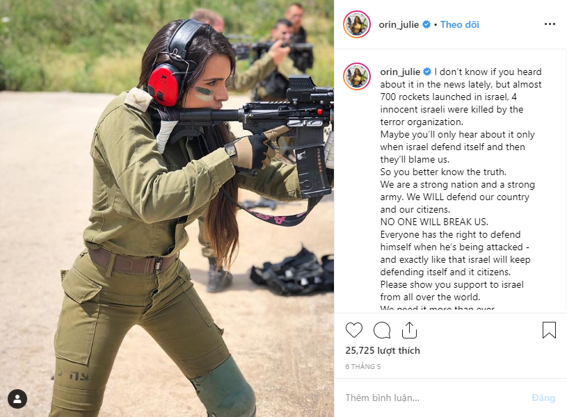 Tuy nhiên, Orin Julie cảm thấy không hài lòng với công việc trong văn phòng và tình nguyện tham gia các nhiệm vụ ngoài tiền tuyến để có thể phục vụ đất nước một cách thực sự. Nguồn ảnh: Instagram/orin_julie.