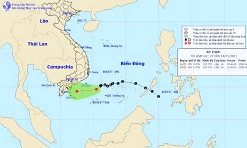 Thoi tiet hom nay 15/1: Mua lon dien rong tren toan mien Nam