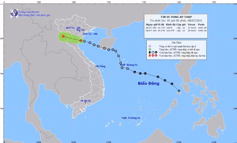 Ap thap nhiet doi suy yeu, Bac Bo van mua rat to