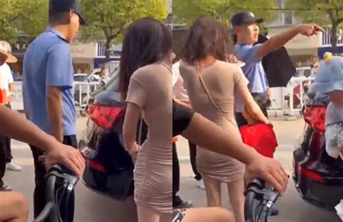 Chong lay xe sang cho bo nhi, vo lot do tieu tam giua pho-Hinh-2