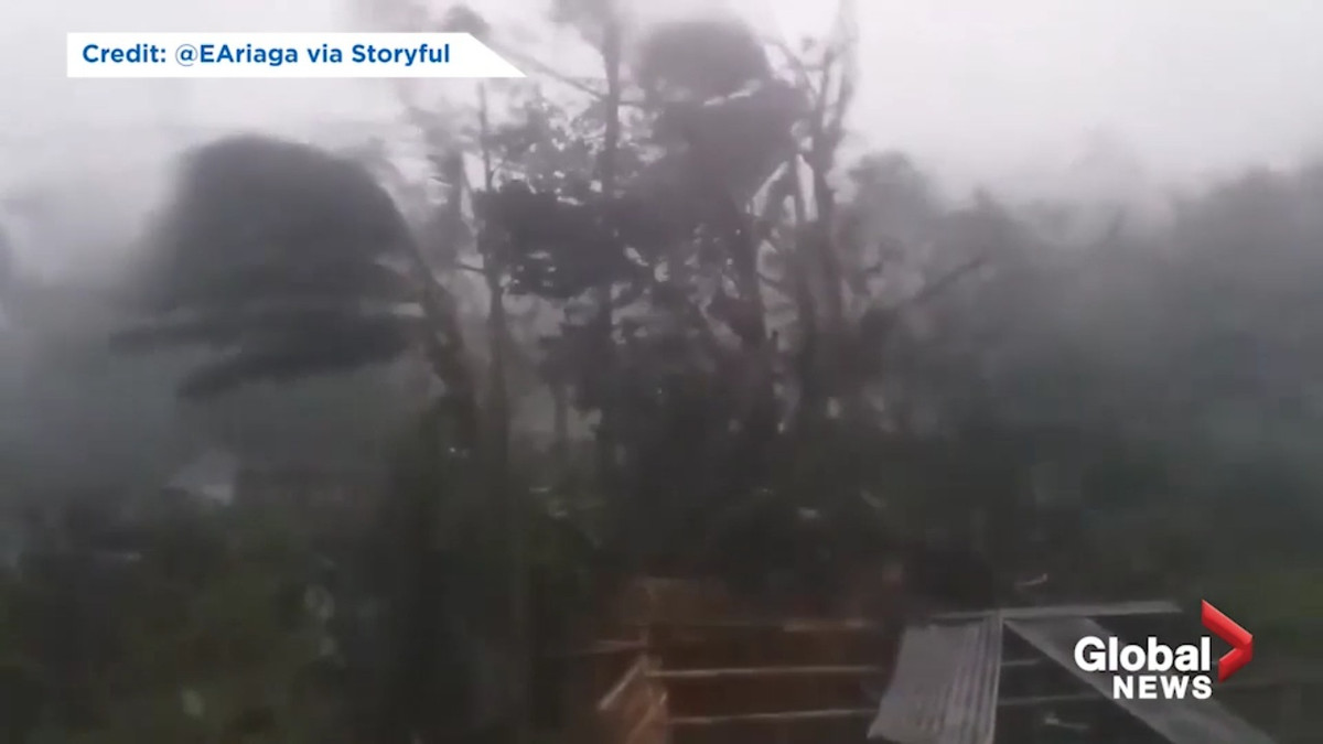 Được biết, Vongfong là cơn bão đầu tiên đổ bộ vào Philippines trong năm nay. Nhà chức trách Philippines đã phải sơ tán hàng chục nghìn người đến nơi trú ẩn an toàn. Ảnh: Global News.