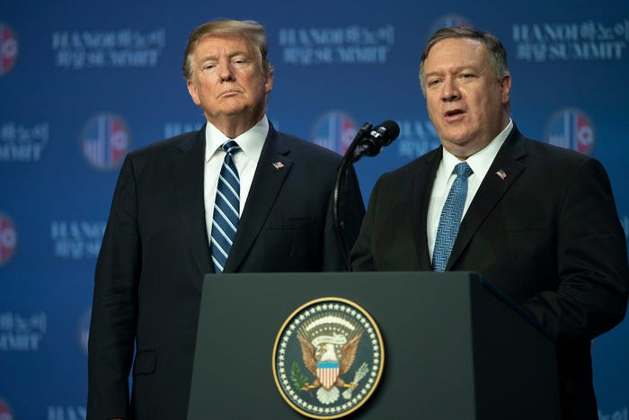 Vào tháng 6/2017, ông Pompeo nói với MSNBC rằng ông thường xuyên trao đổi với Tổng thống Trump về vấn đề Triều Tiên.