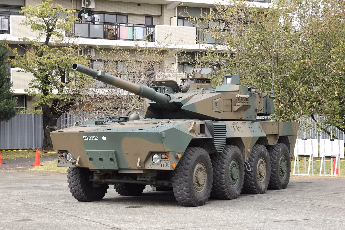 Trong ảnh là pháo tự hành chống tăng bánh lốp Type 16 được trong giai đoạn nghiên cứu phát triển. Nguồn ảnh: bmpd
